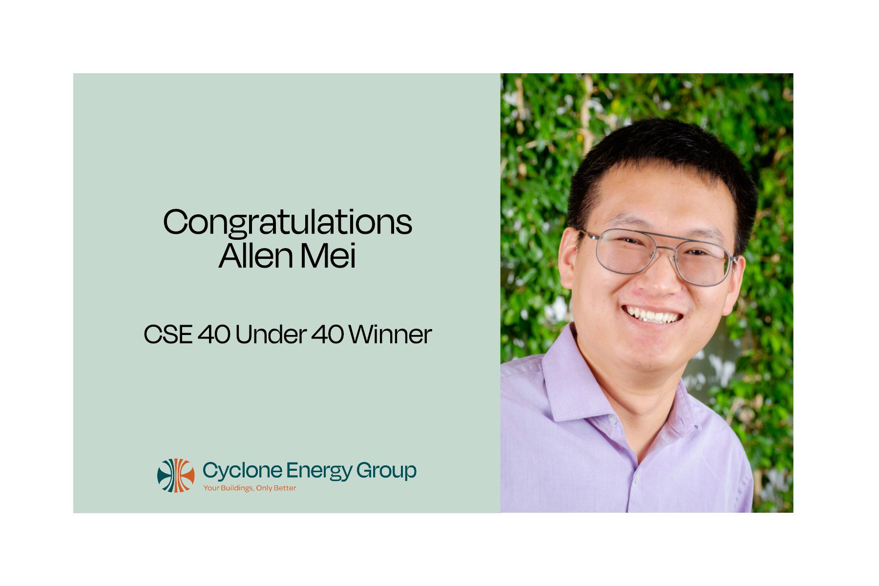 Allen Mei Honored as CSE 40 Under 40